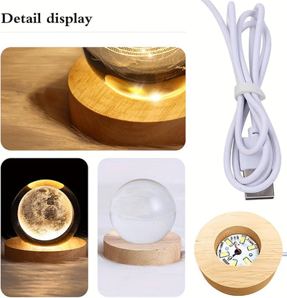 3D Moon Crystal Night Ball Lamp