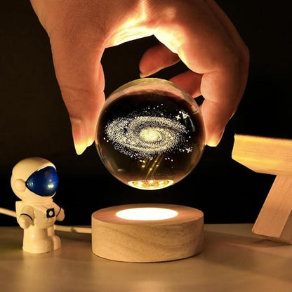 3D Galaxy Crystal Ball Night Lamp