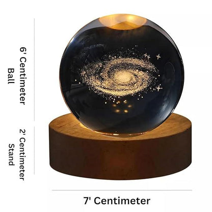 3D Galaxy Crystal Ball Night Lamp