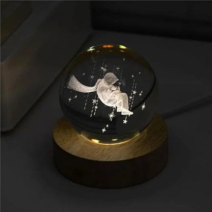 3D Star Prince Crystal Ball Night Lamp